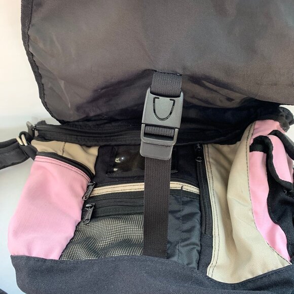 L.L. Bean Messenger Bag Pink, Tan, and Black - Picture 6 of 10
